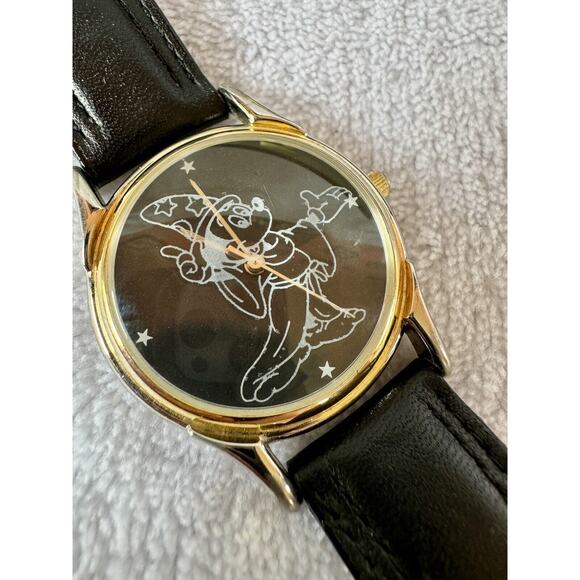 Disney Sorcerer Mickey Watch 1990's Credit Card Exclusive 5000 Made COA - Picture 2 of 11